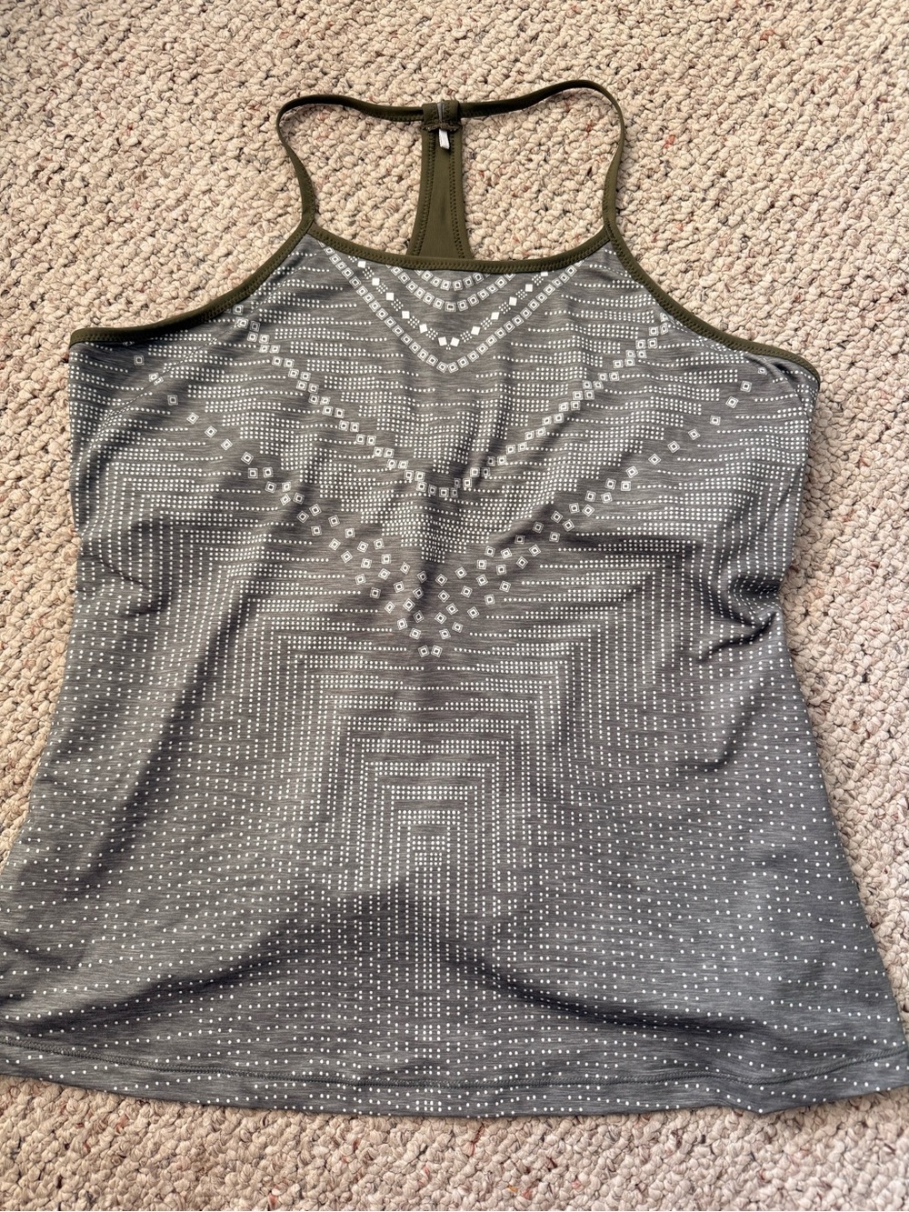 prAna Small Miracle Cami Forest Green Synergy Size L Built-In Bra